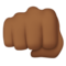 Oncoming Fist - Medium Black emoji on Apple